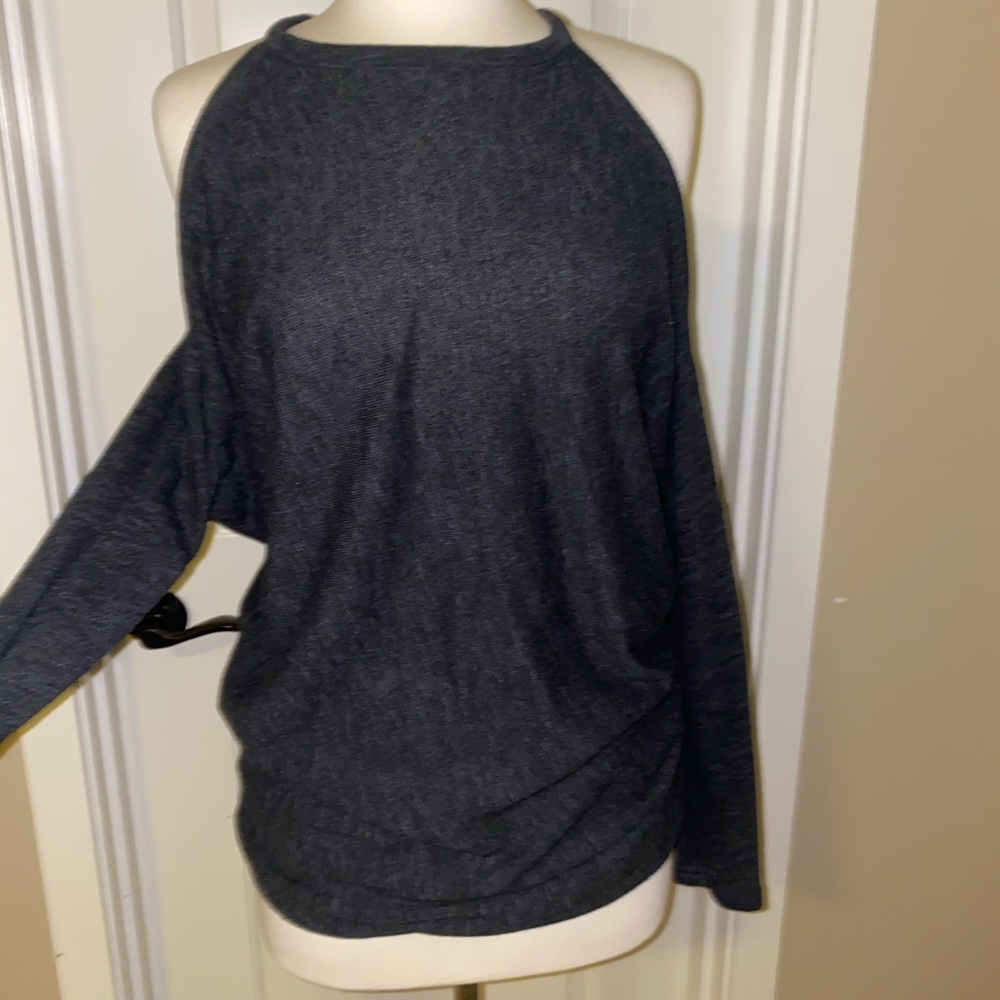 Grey top open shoulder